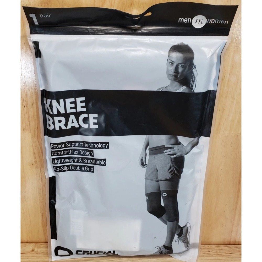 NEW Sealed Crucial Compression Knee Sleeves XXL Pair Black/Pink Support Brace